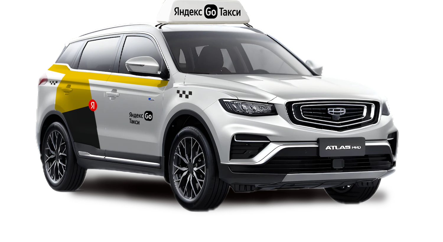 Новый Geely Atlas Pro цвет белый (такси)