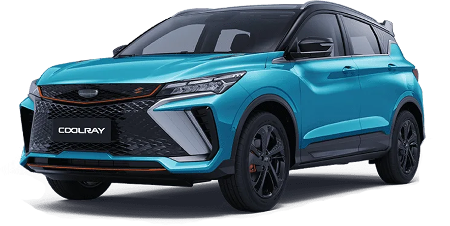 Новый Geely Coolray цвет голубой