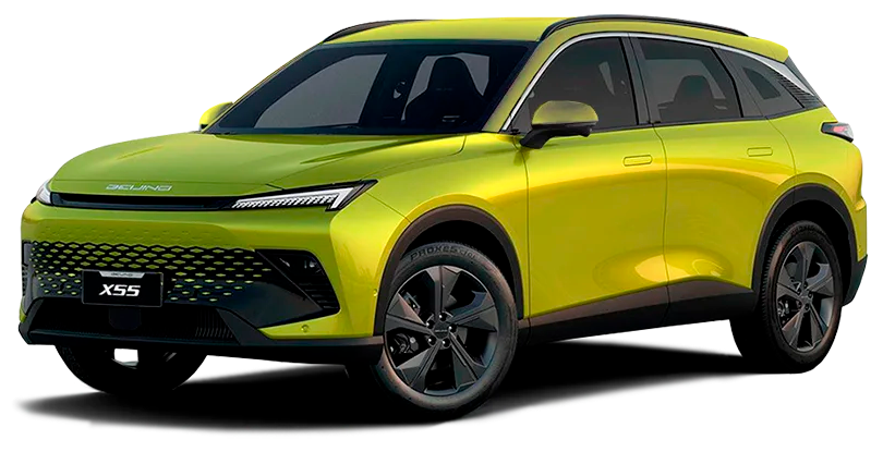 Новый BAIC X55 цвет жёлтый металлик