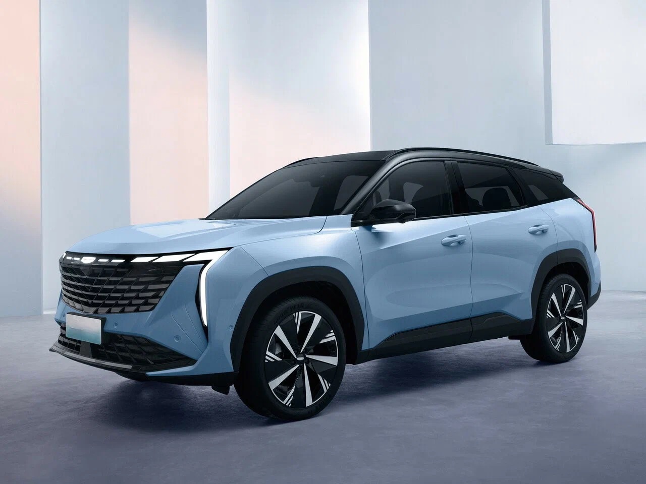 Интерьер/салон нового автомобиля Geely Atlas
