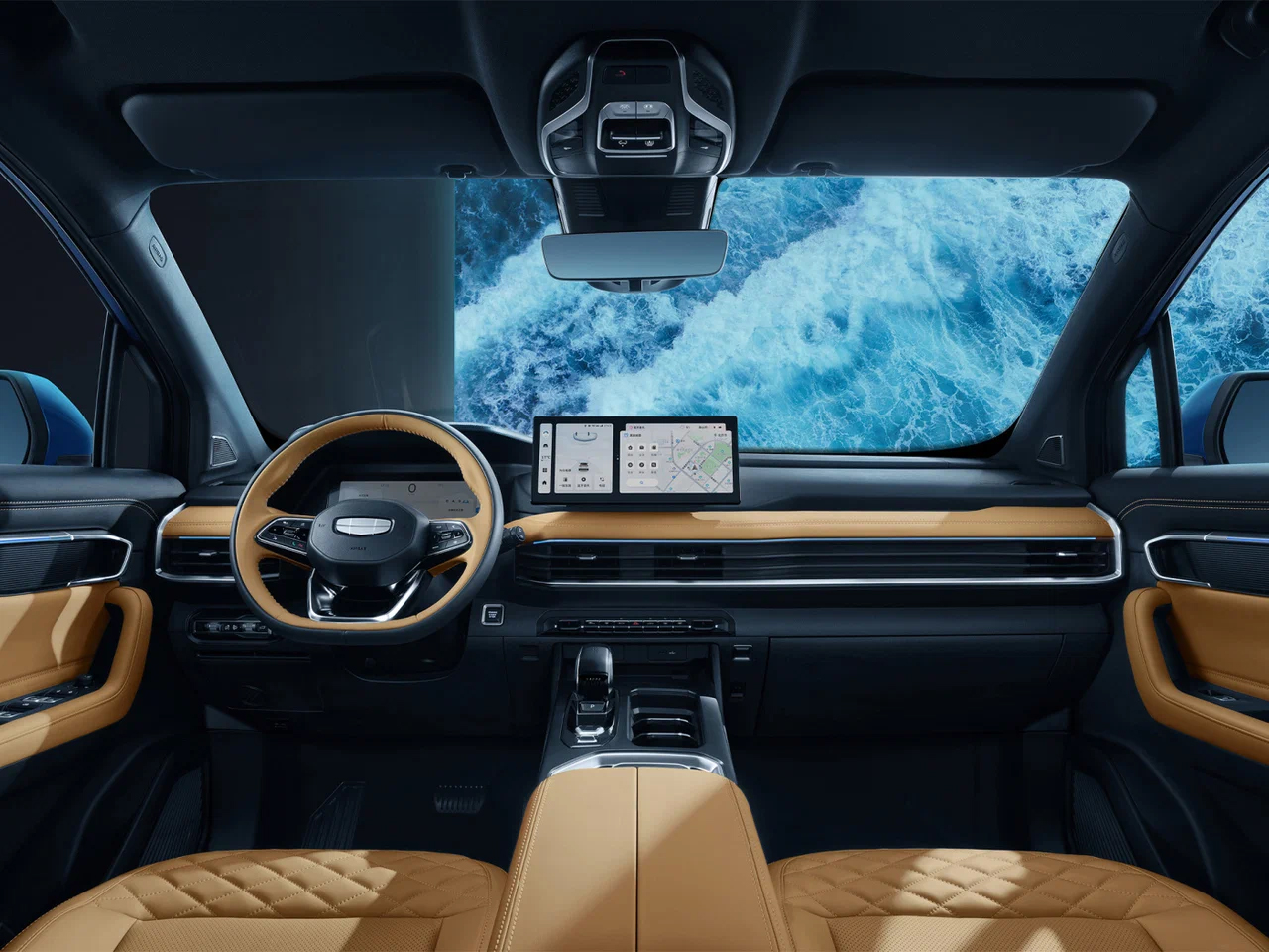 Интерьер/салон нового автомобиля Geely Haoyue L