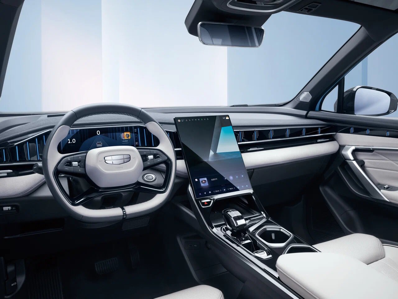 Интерьер/салон нового автомобиля Geely Boyue