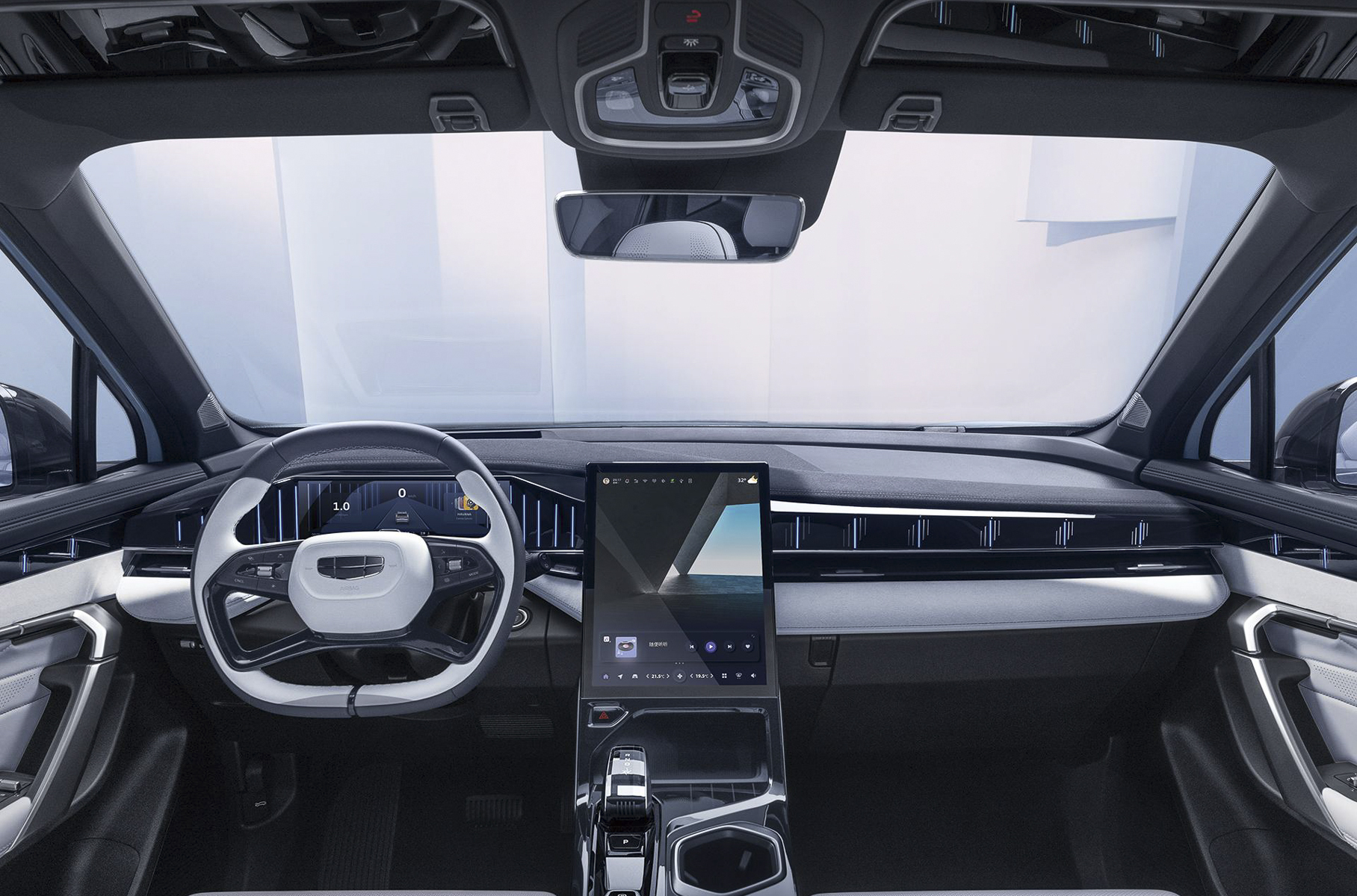 Интерьер/салон нового автомобиля Geely Atlas NEW