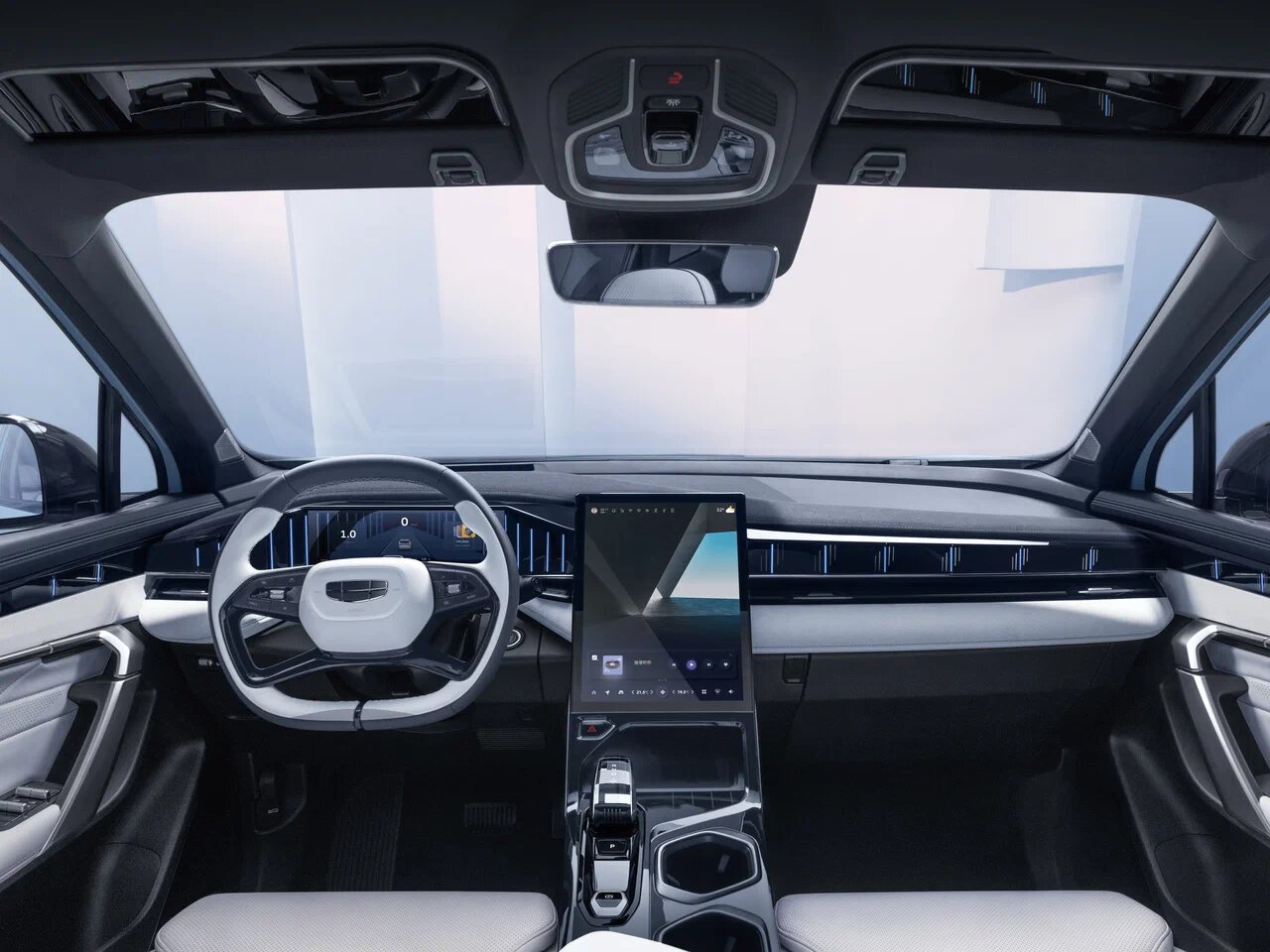 Интерьер/салон нового автомобиля Geely Boyue