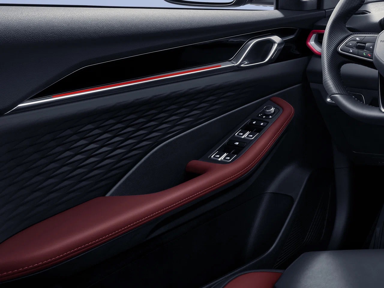 Интерьер/салон нового автомобиля Geely Coolray