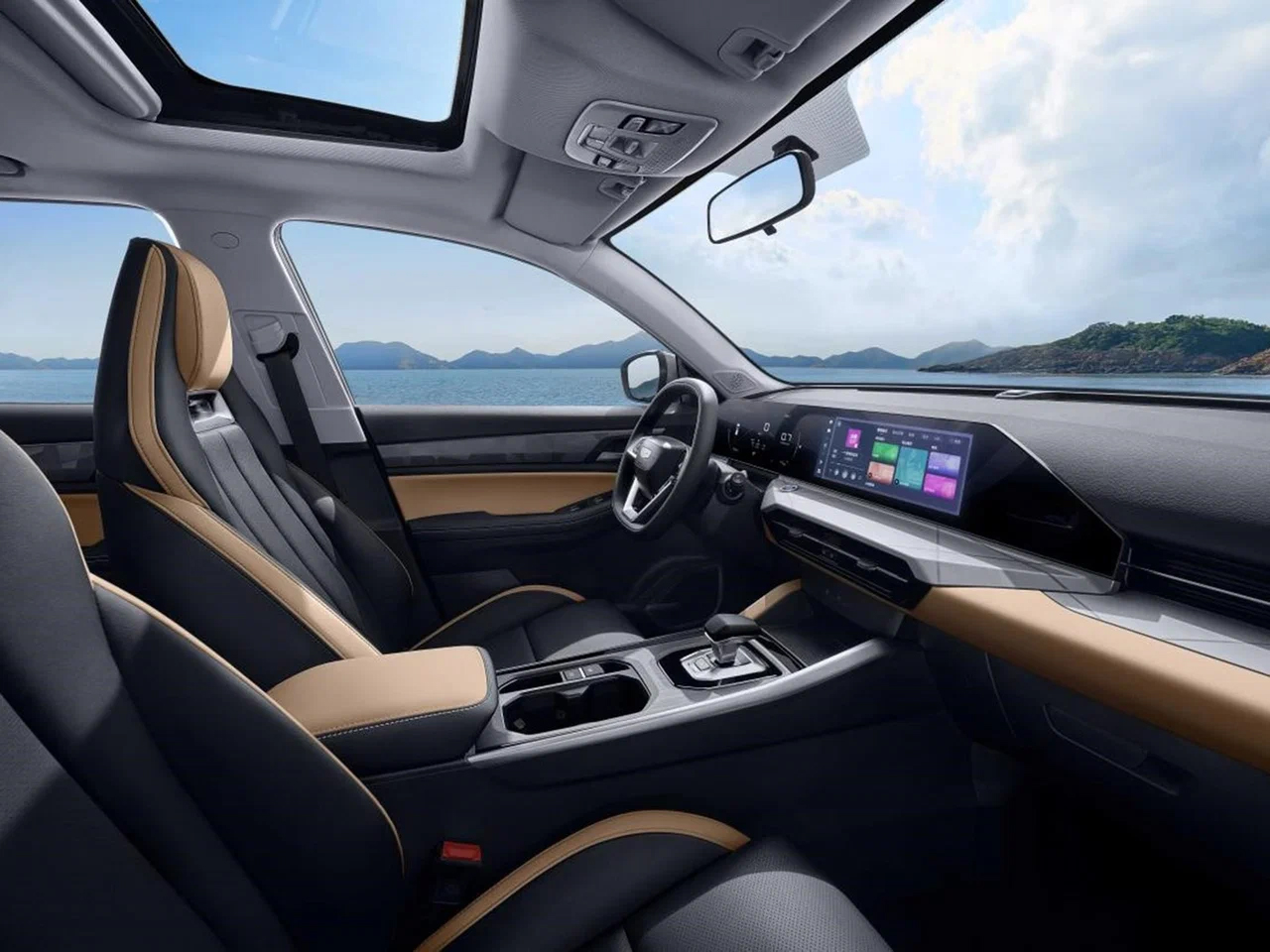 Интерьер/салон нового автомобиля Geely Haoyue Pro